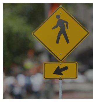 pedestrian crossing sign