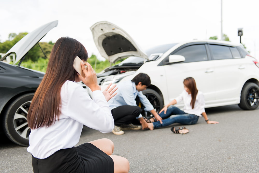 head on collision victims reporting accident and injuries