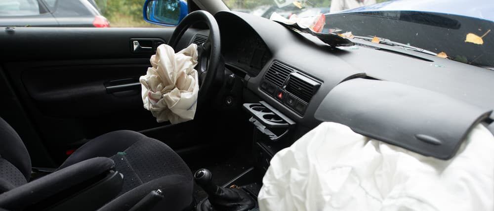 airbags deployed after car crash