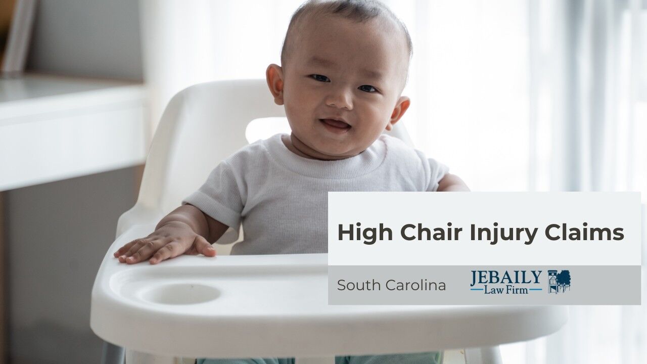 child injured by a high chair